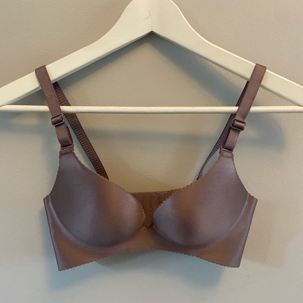 COPY - Gray Women's Wireless Soft Push-up Seamless Bra
